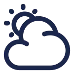 Cloud Sun 2 SVG Icon